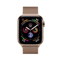 Apple Watch Space Gray Series 4 44mm GPS+Cellular Aluminum Case with Gold Milanese Loop