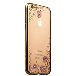 Чехол бампер силиконовый со стразами Swarovski для iPhone 6/6S