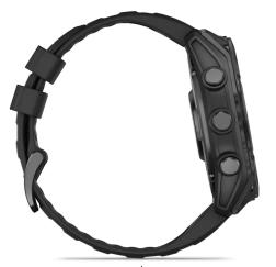 Умные часы Garmin Fenix 8 51 мм AMOLED, серый, черный силиконовый ремешок (010-02905-00)