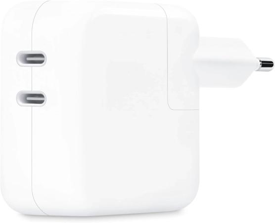 Сетевая зарядка Apple A2676 USB-C 35W 2xUSB, (MW2K3)