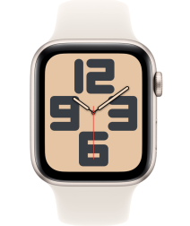 Умные часы Apple Watch SE 44mm (2024) Starlight Aluminium Case with Starlight Sport Band (MXEV3)