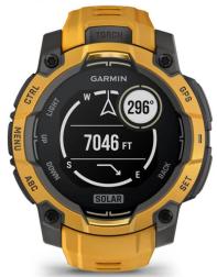 Умные часы Garmin Instinct 3 45mm Solar, Sunburst with Sunburst/Gray Silicone (010-02934-42) HK