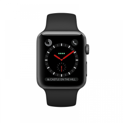 Apple Watch Series 3 42mm GPS+Cellular Space Gray Aluminum Case with Black Sport Band