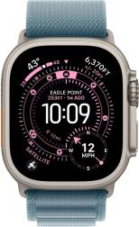 Apple Watch Ultra 3 (2025) 49mm Natural Titanium Case with Light Blue Alpine Loop Large