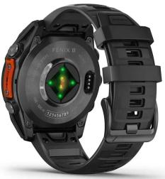 Смарт-часы Garmin Fenix 8 47 mm Amoled Slate Gray with Black Silicone Band, серый (010-02904-00)