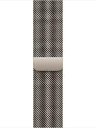 Apple Watch Series 10 42mm Silver Aluminum Case with Milanese Loop, Natural