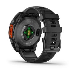 Часы Garmin Fenix 8 47mm Amoled Sapphire Carbon, Gray DLC Titanium with Black Pebble Gray Silicone Band (010-02904-20)