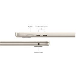 Ноутбук Apple MacBook Air 15 (M3, 8C CPU/10C GPU, 2024), 8 ГБ, 256 ГБ SSD, Starlight (сияющая звезда)