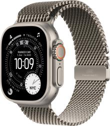 Apple Watch Ultra 3 (2025) 49mm Natural Titanium Case with Natural Titanium Milanese Loop Medium