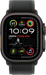 Apple Watch Ultra 2 (2024) 49mm Black Titanium Case with Black Trail Loop (S/M)